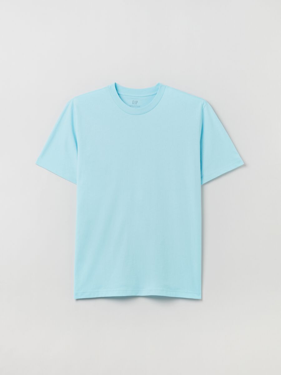 T-shirt girocollo in cotone_1