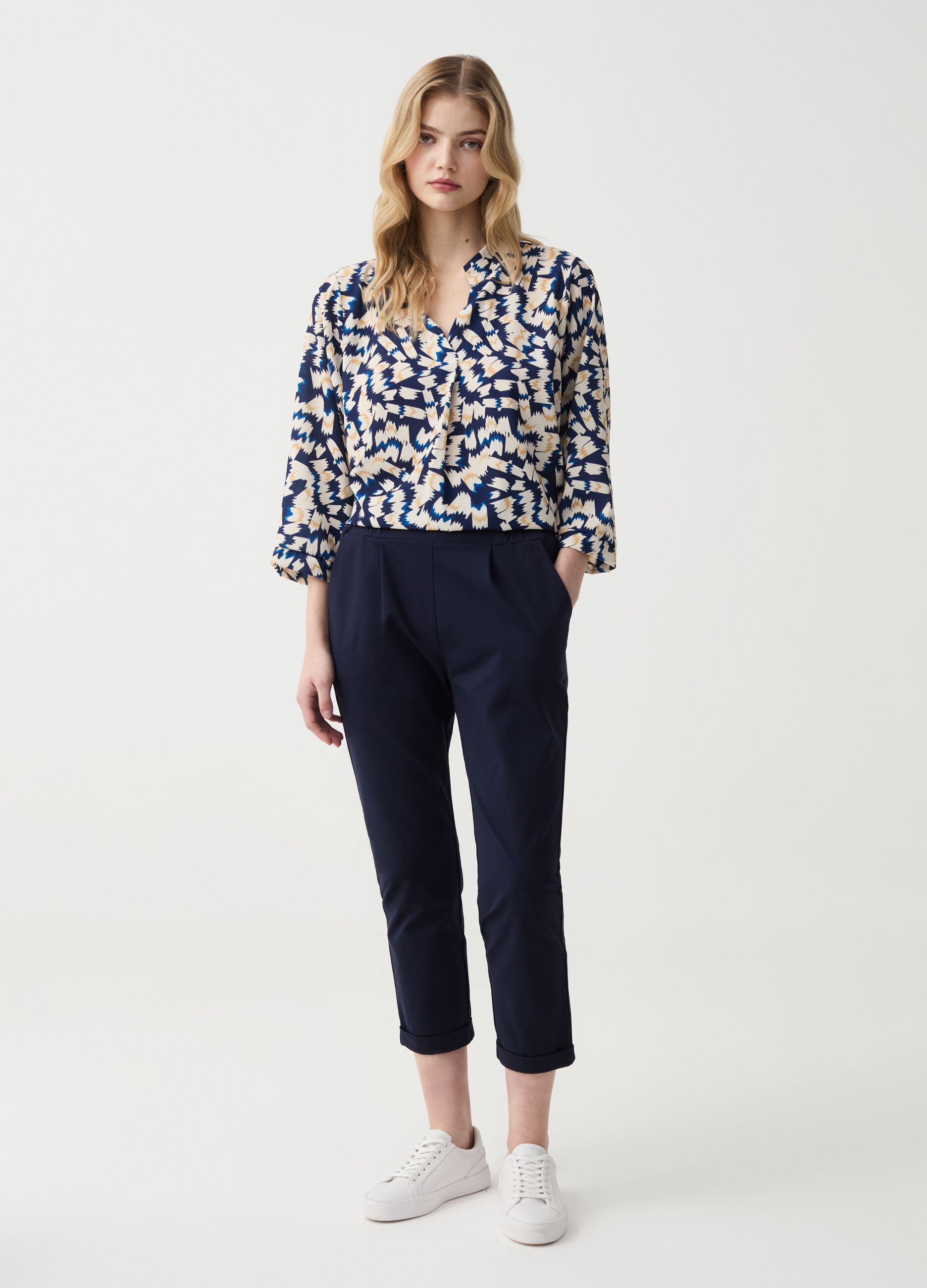 Ovs Joggers crop con risvolti