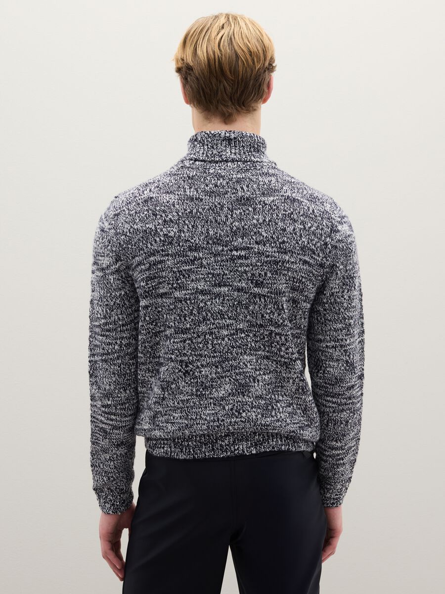 Multicolour Regular Fit High Neck Jumper_2