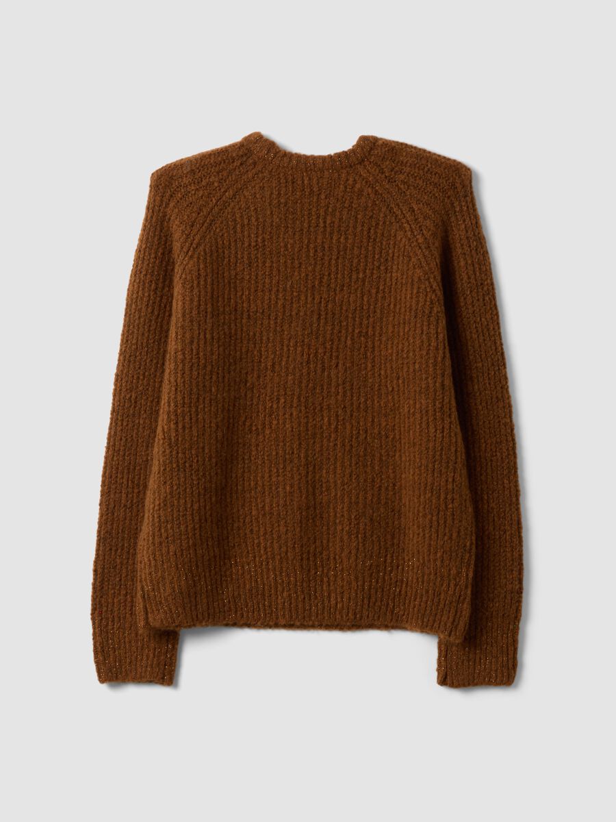 Brown regular-fit ribbed stretch-wool jumper_6