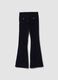Blue flared trousers in stretch cotton_2