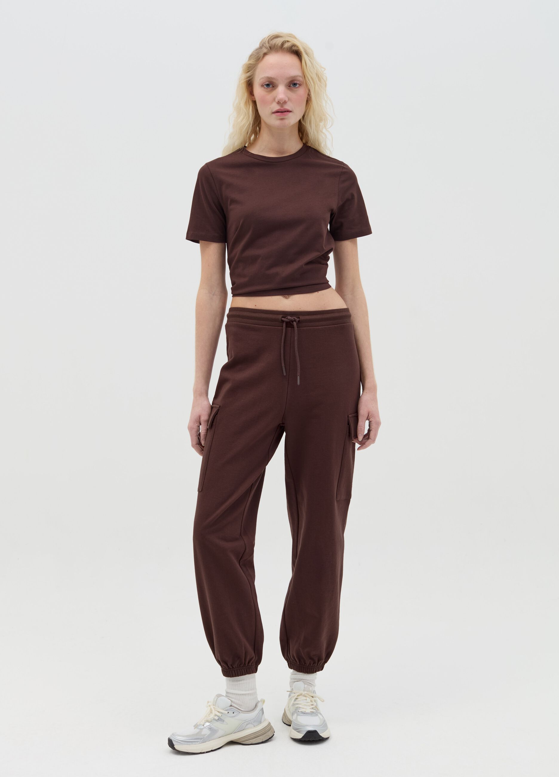 Cargo joggers in fleece