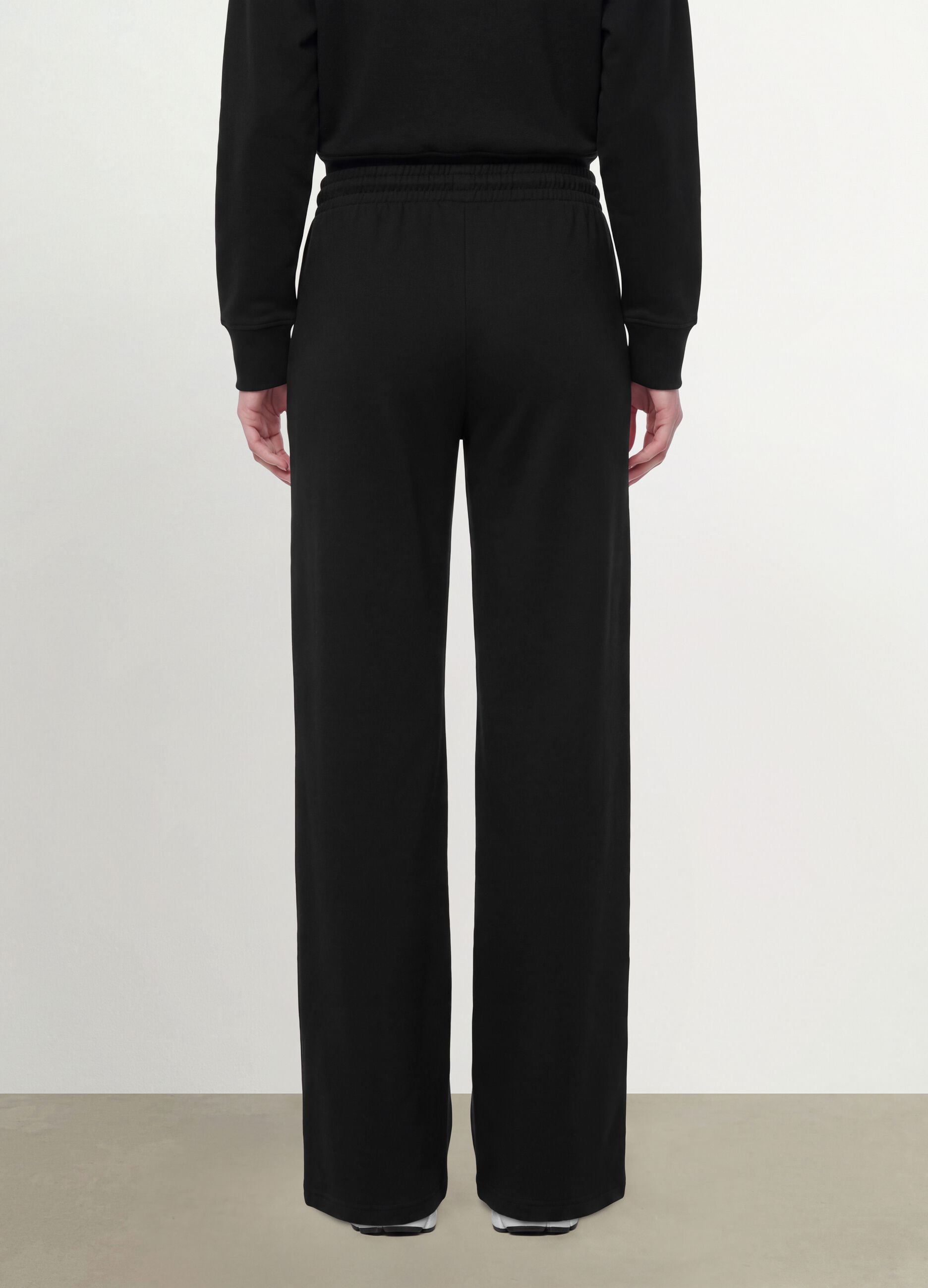 Pantaloni jogger neri baggy fit in puro cotone