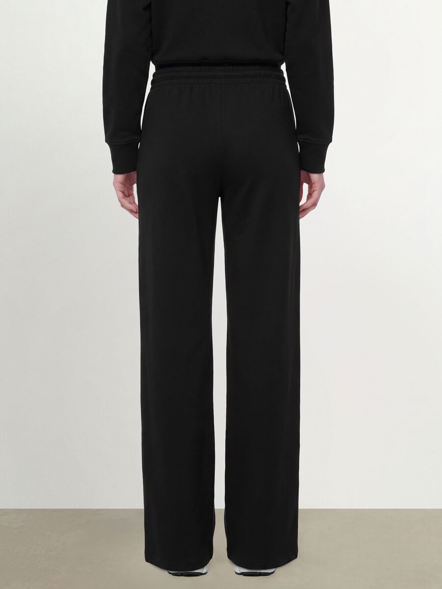 Black baggy-fit pure cotton jogger trousers_2