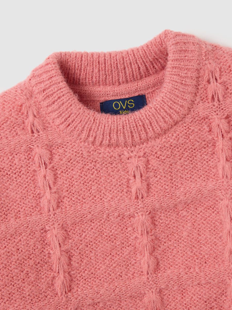 Maglione da bambina rosa regular fit_3