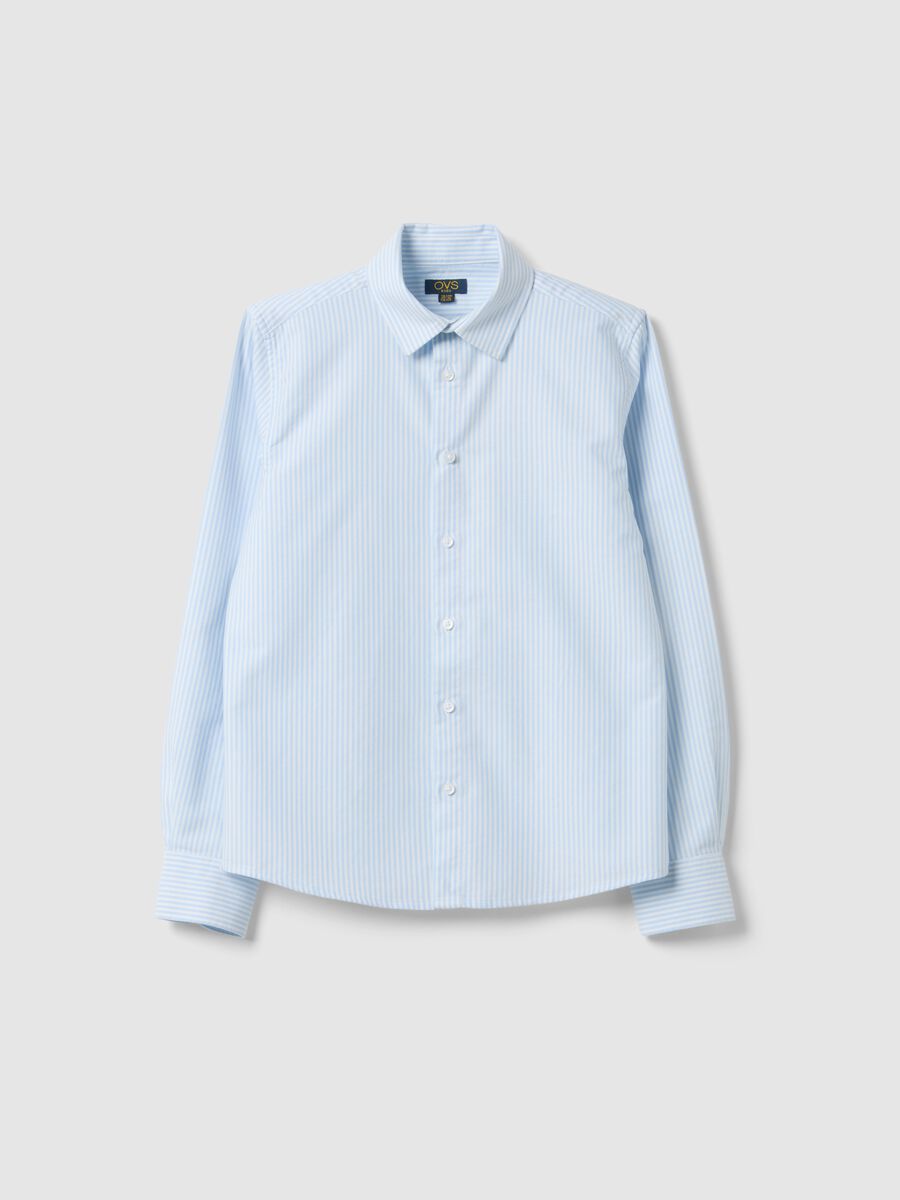 Boys' multicoloured stripe pure cotton shirt, regular fit_0