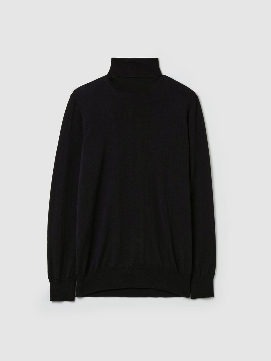 Merino wool pullover with high neck_4