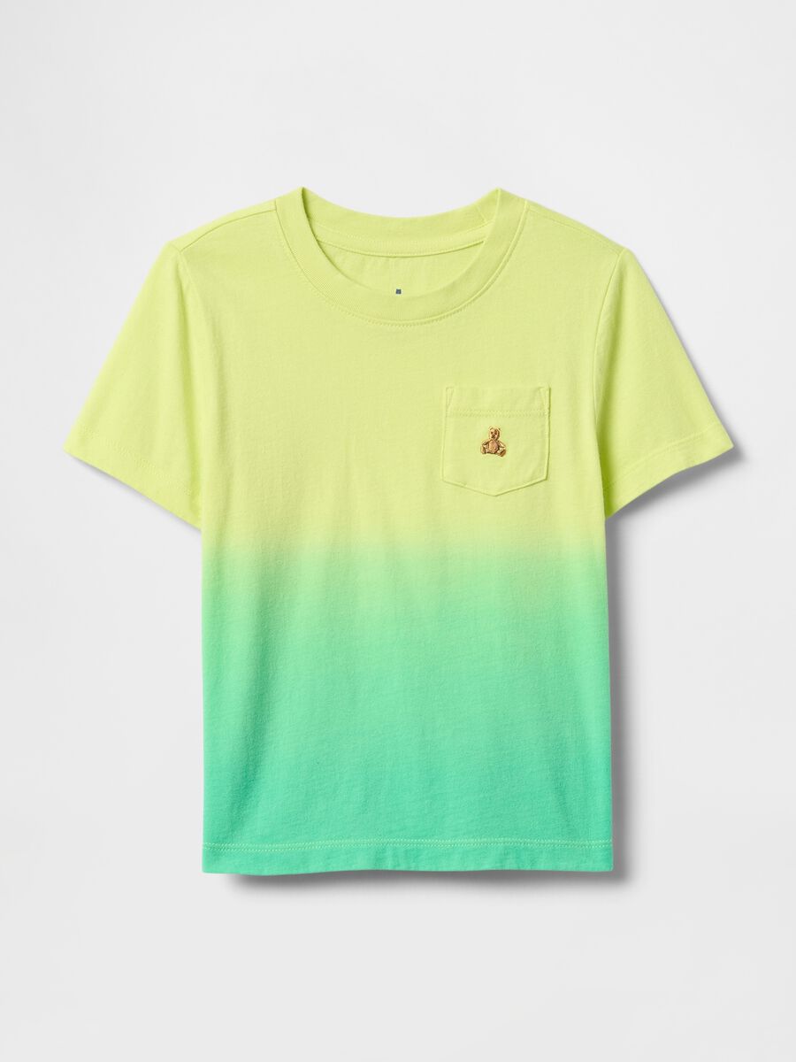 Lime Green Faded Crew Neck T-shirt_0