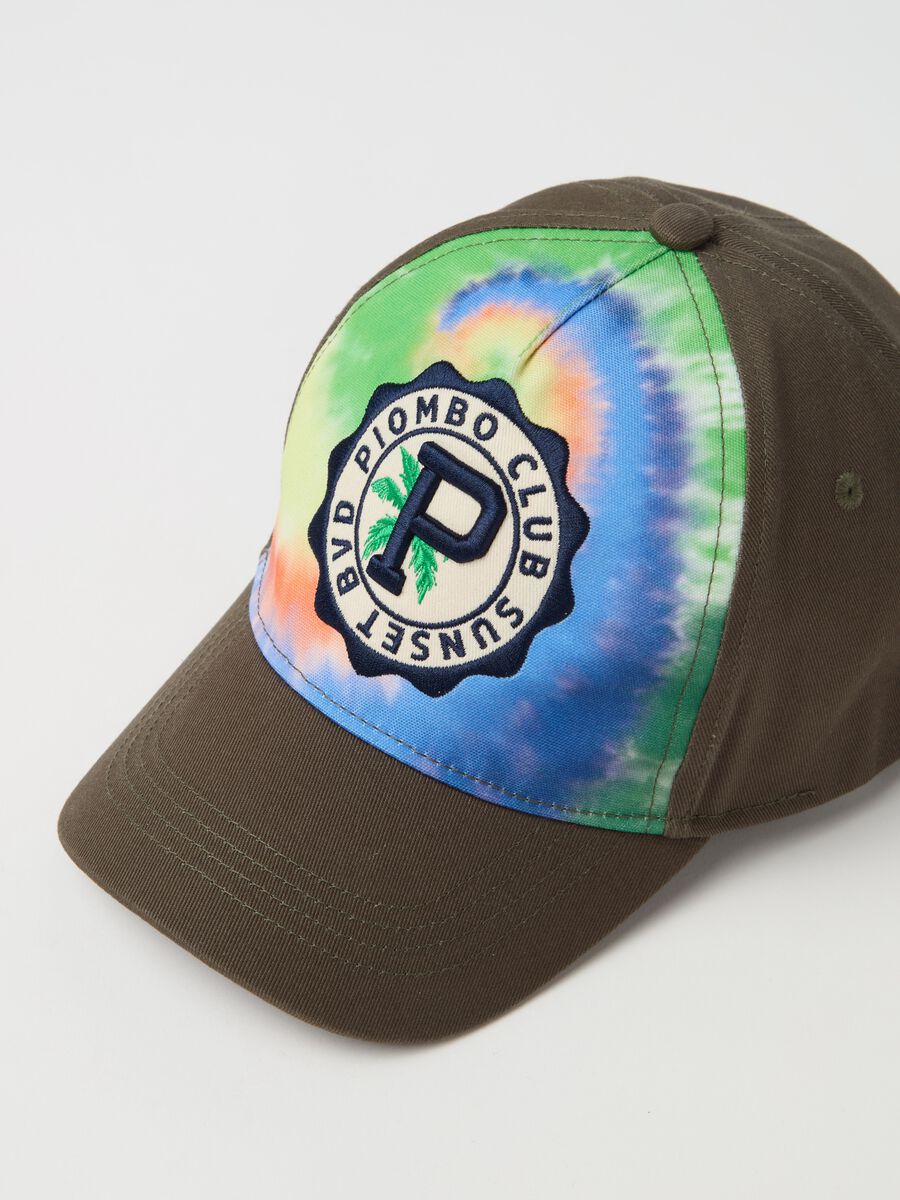 Tie-dye baseball cap with logo embroidery_2