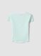 T-shirt fitted in cotone elasticizzato da ragazza a righe multicolor_4