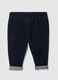Baby Girls' Blue Cotton Blend Regular Fit Trousers with Bows_1