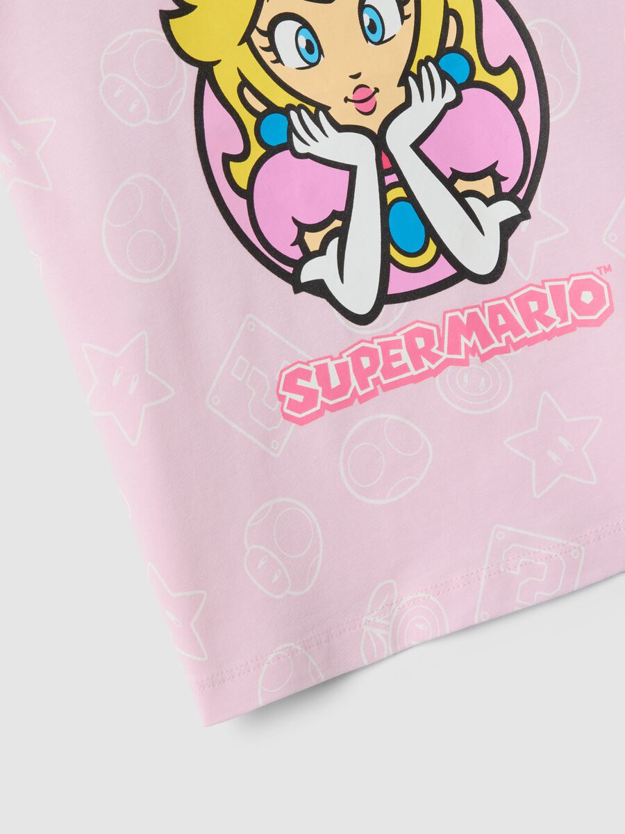 Pink Stretch Cotton Girls T-shirt Regular Fit with Peach_2