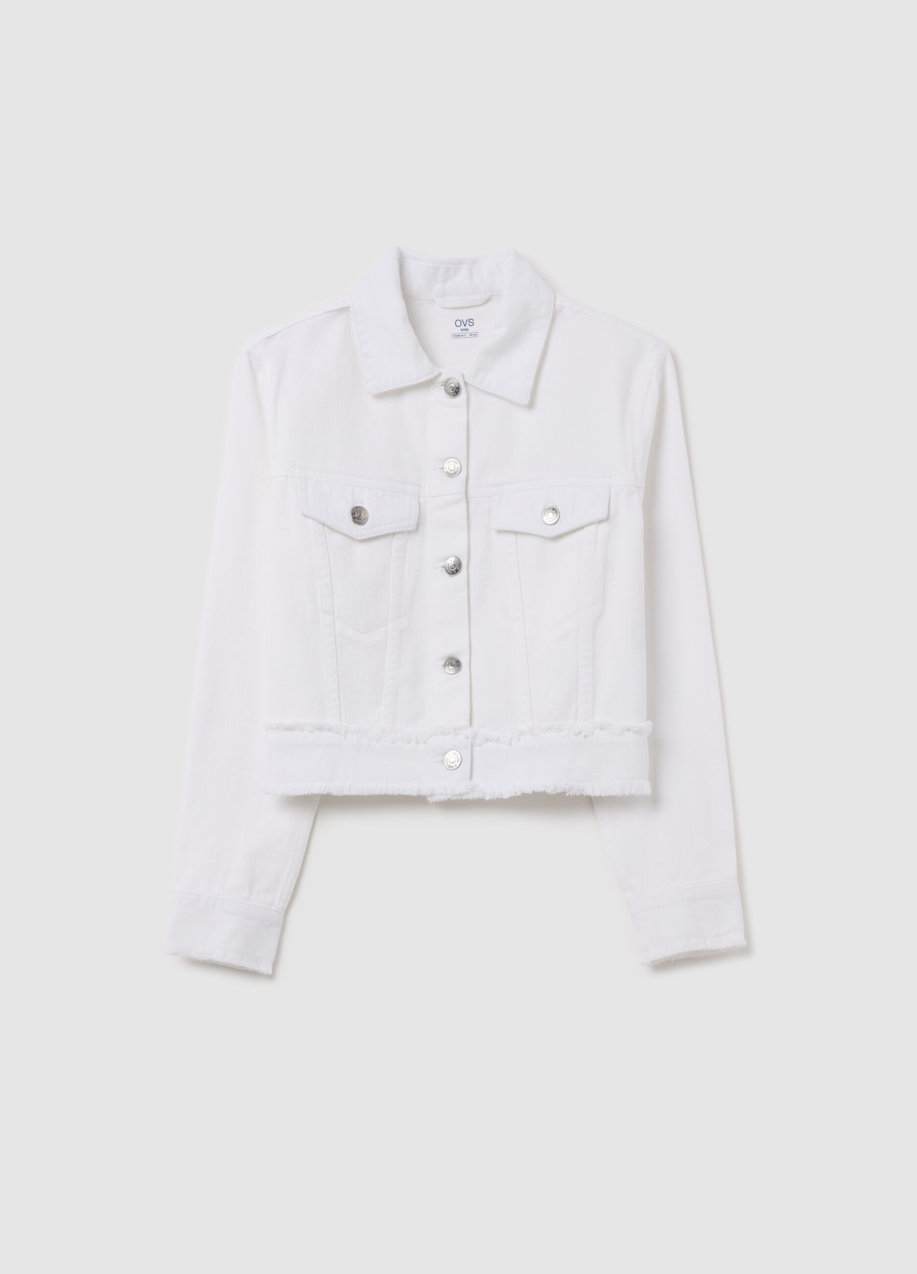 Cropped-fit denim jacket