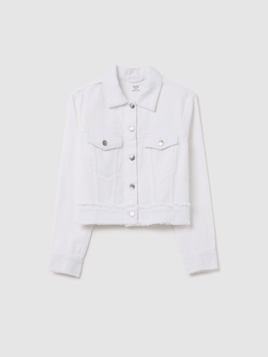 Cropped-fit denim jacket_3