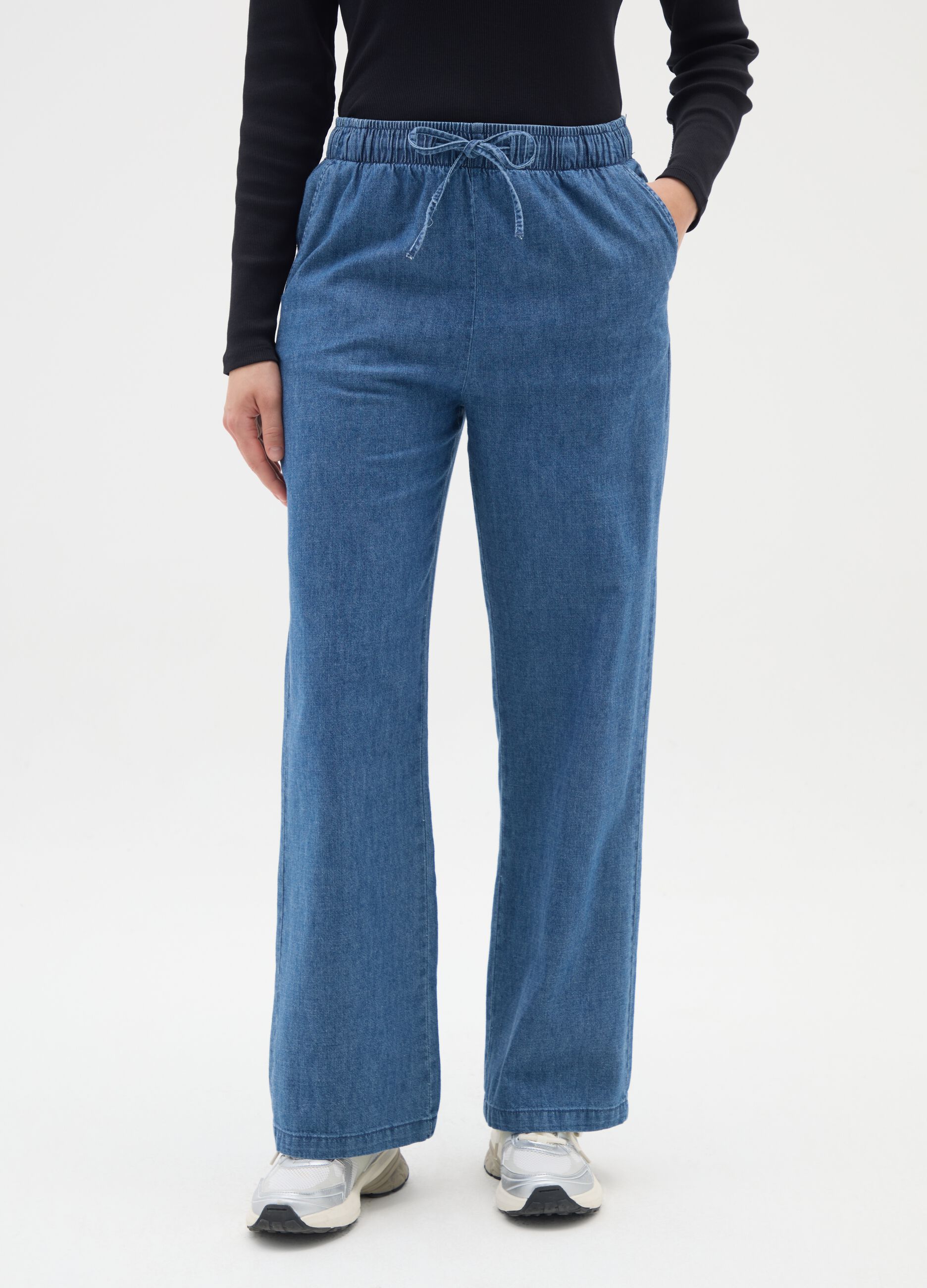 Wide Denim Trousers