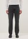 Black Cotton Blend Regular Tapered Jeans_1