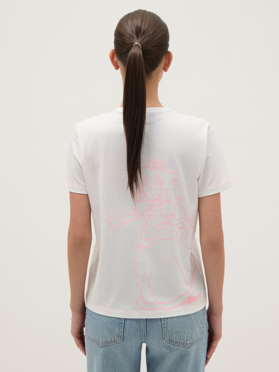 White pure cotton regular fit t-shirt with print_2