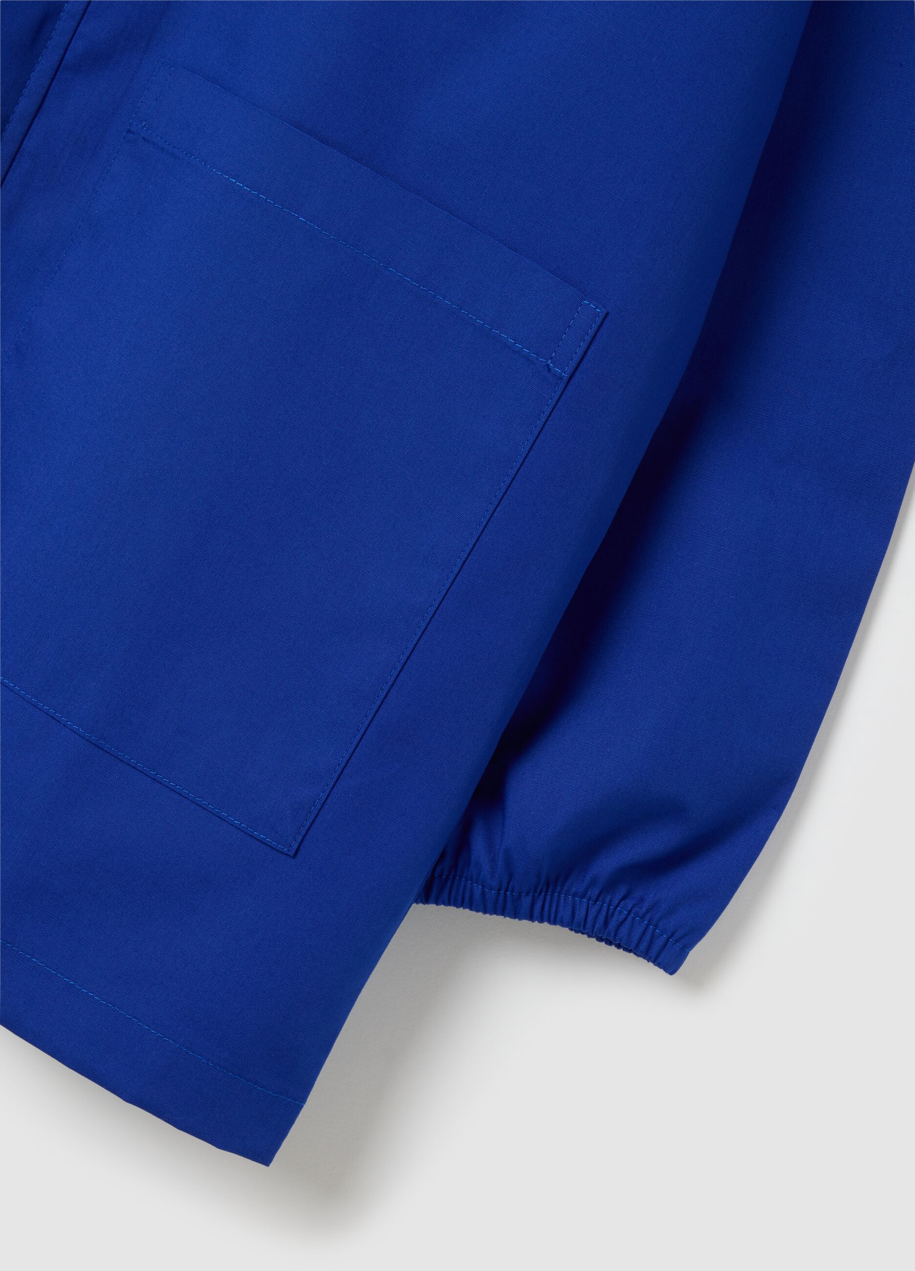 Children's school jacket in blue cotton blend with Super Mario logo