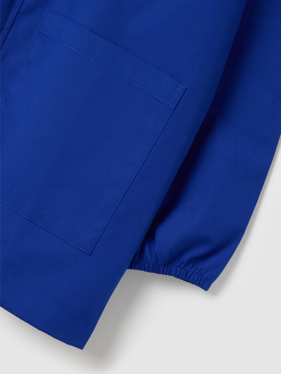 Children's school jacket in blue cotton blend with Super Mario logo_3