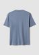 Blue pure cotton relaxed-fit short-sleeve T-shirt_1