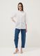White pure cotton broderie anglaise shirt with band collar, regular fit_1