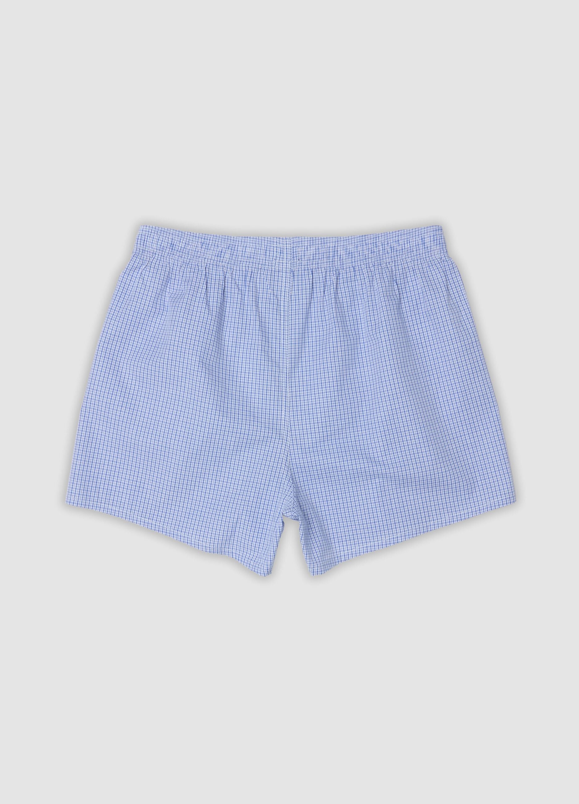 2-pack blue and light blue boxer shorts in pure organic cotton