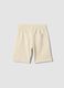 Pantaloni corti in puro cotone beige regular fit per bambino_1