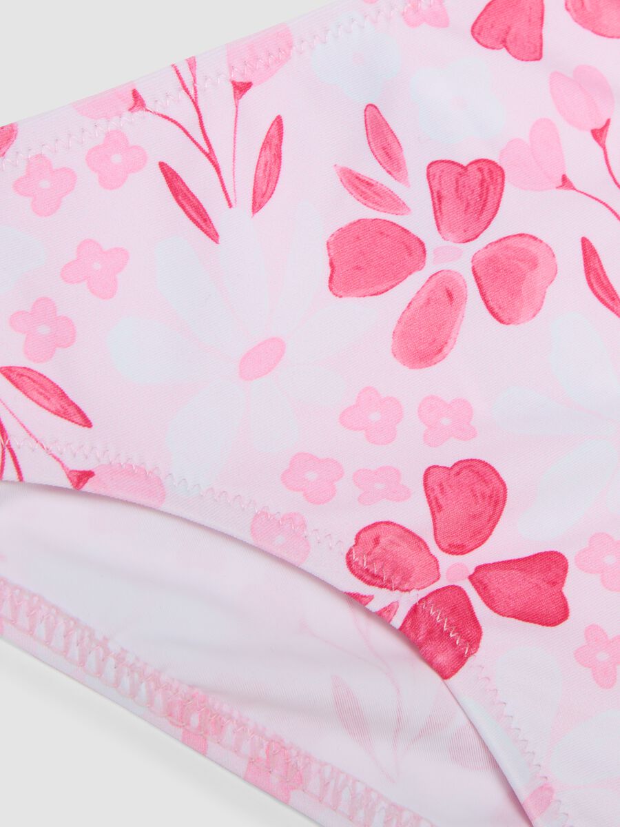 Bikini rosa in tessuto elasticizzato con volant_3