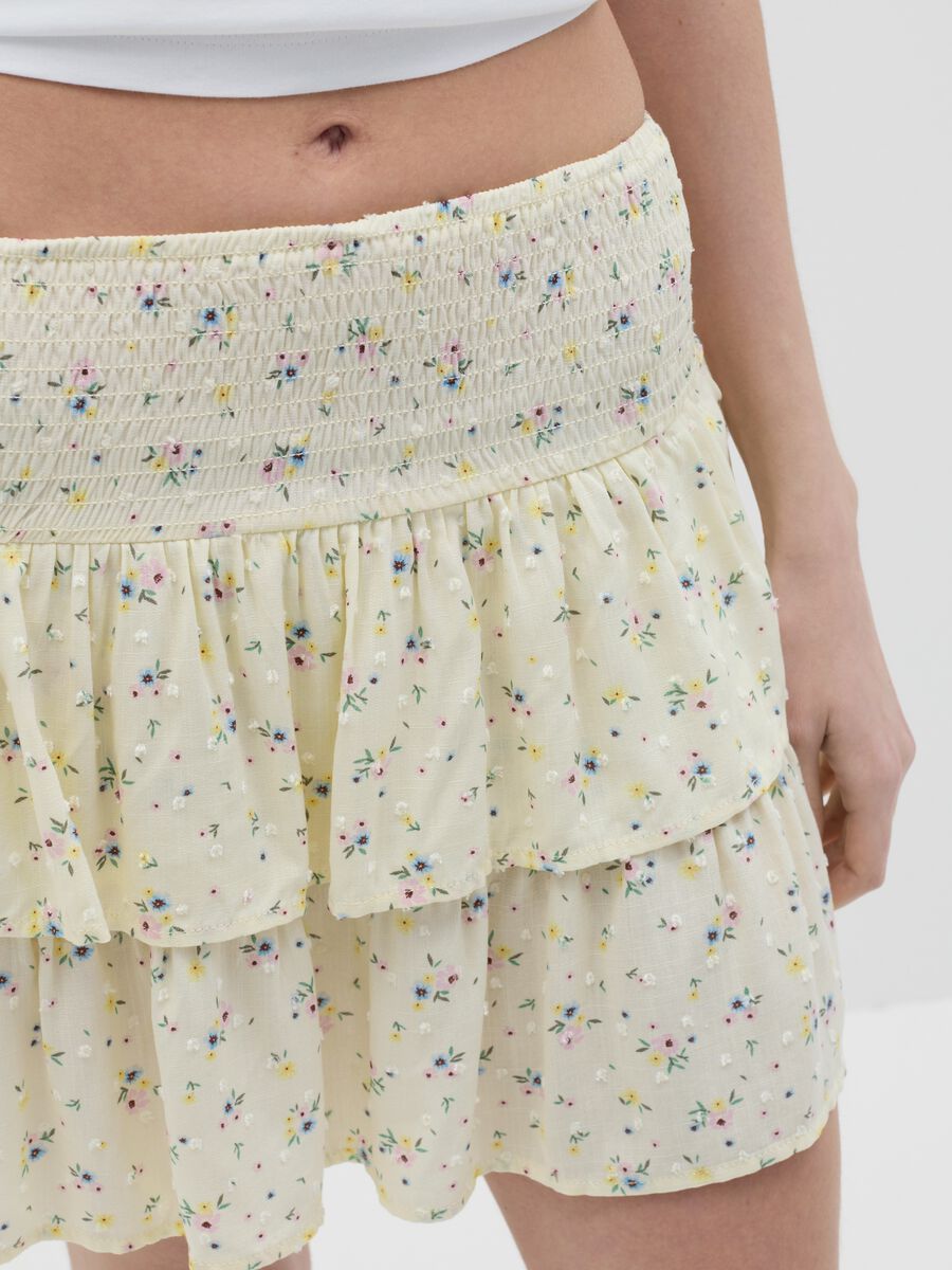 Short Floral Viscose Skirt B.Angel_2
