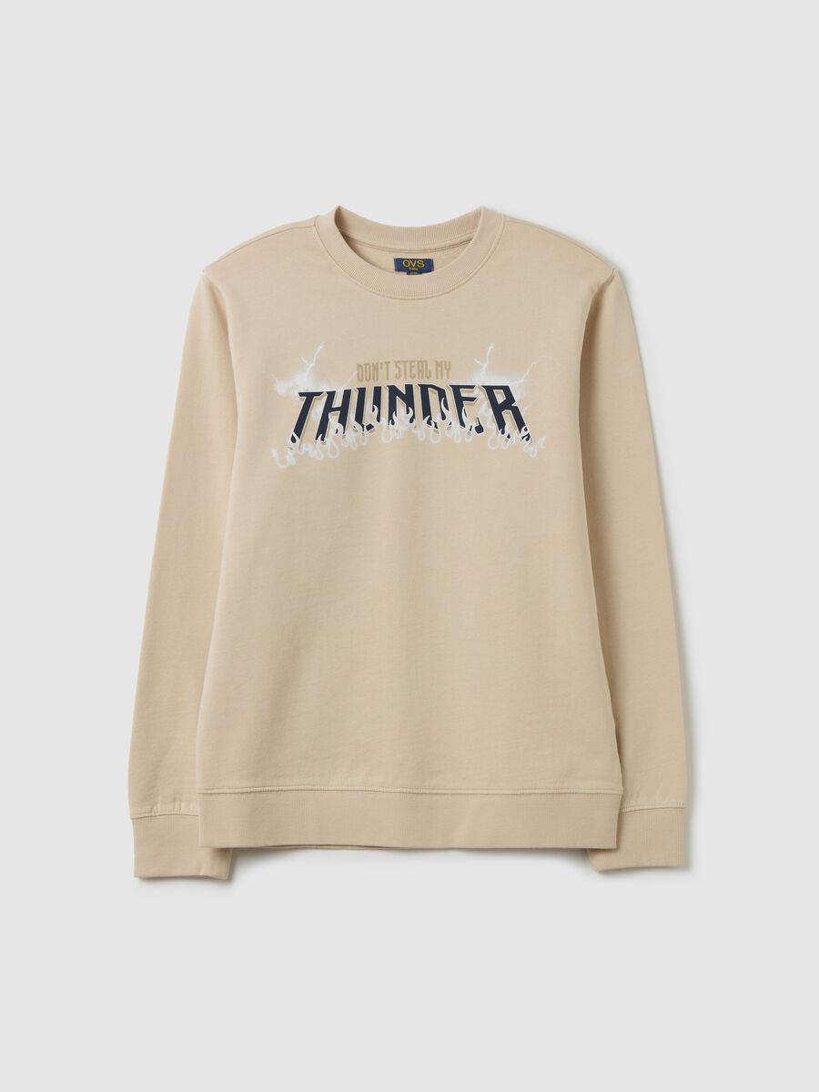 Round neck sweatshirt with print_3