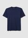 Regular fit blue pure cotton t-shirt_4