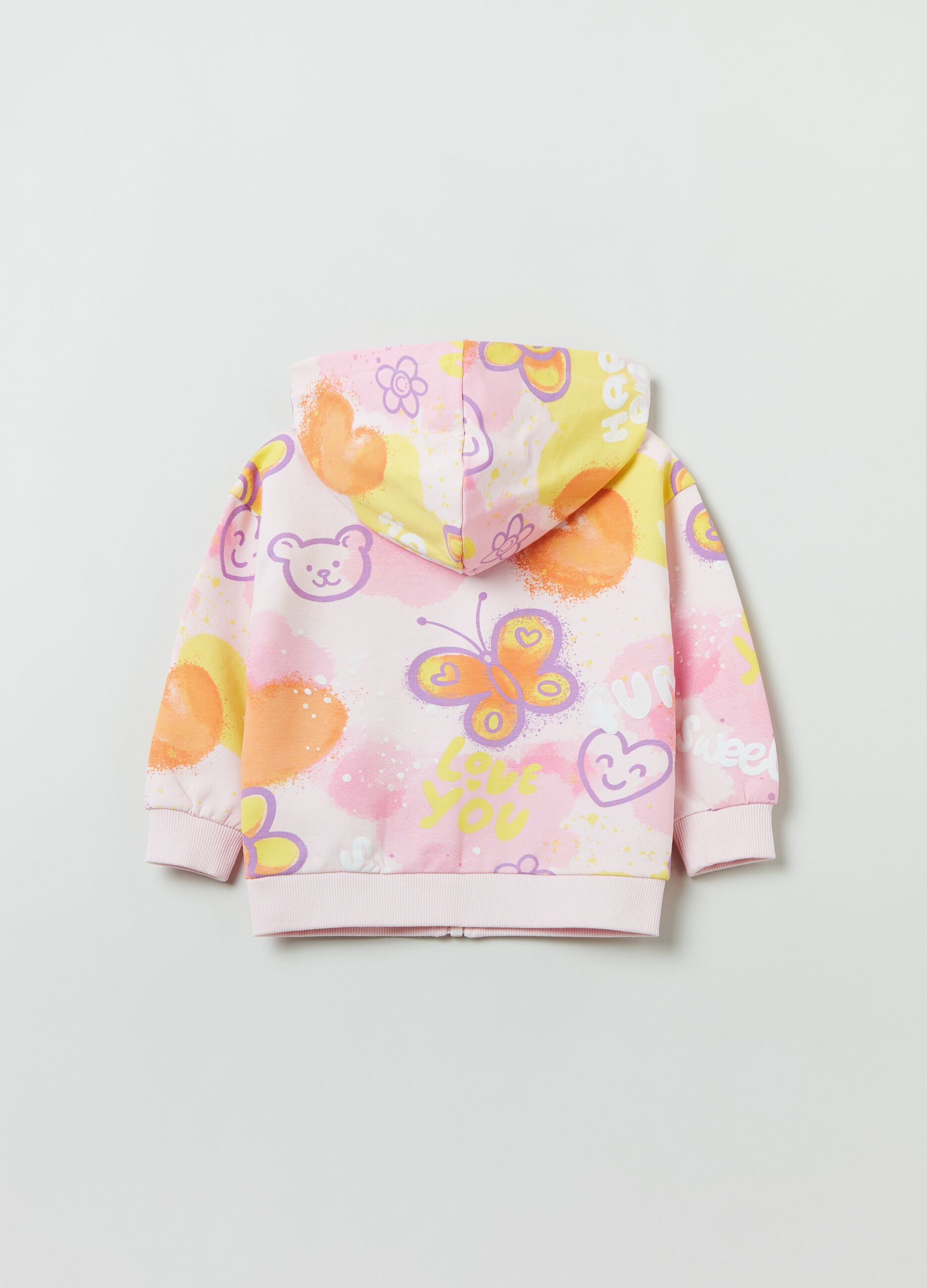 Full-zip in French Terry con cappuccio _1