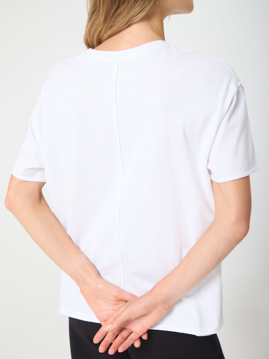 White Cotton Sports T-shirt ALTAVIA STUDIO_3