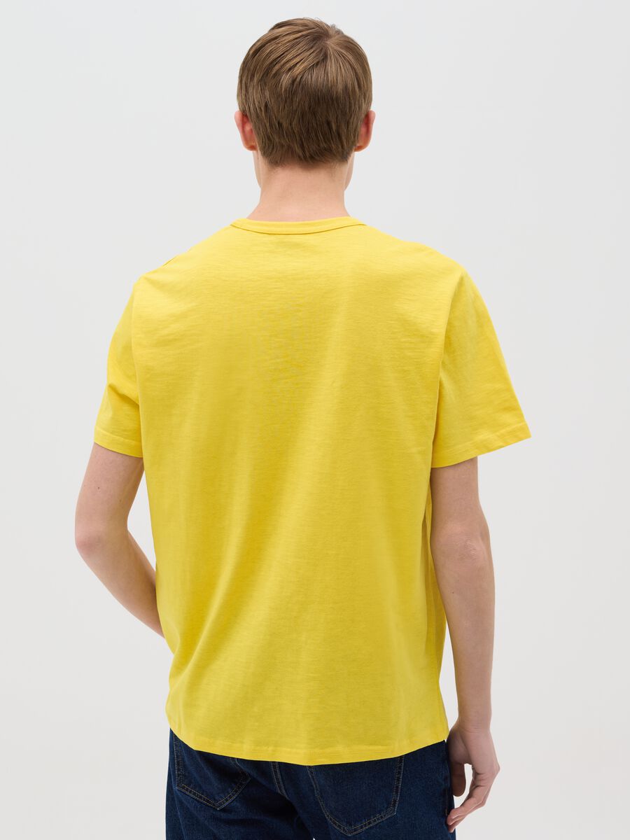 Cotton T-shirt with bowling motif print_3