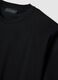 Men's black crew neck t-shirt in pure cotton, relaxed fit_5