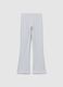 Girls' grey stretch cotton flared treggings_0