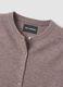 Cardigan grigio in pura lana con girocollo e bottoni regular fit_5