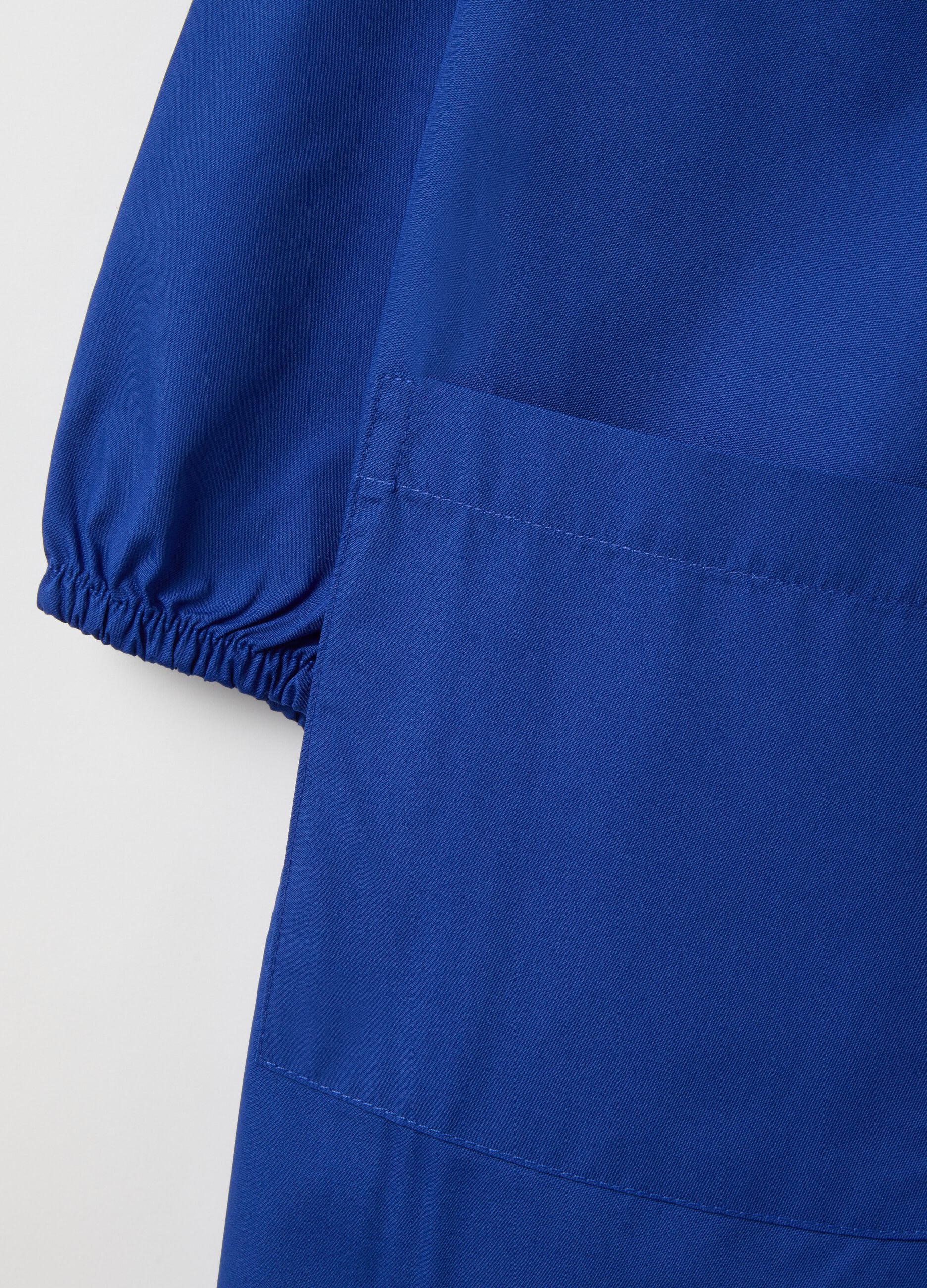 Blue School Apron with Zip and Sonic Patch