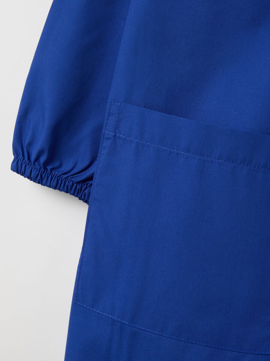 Blue School Apron with Zip and Sonic Patch_2