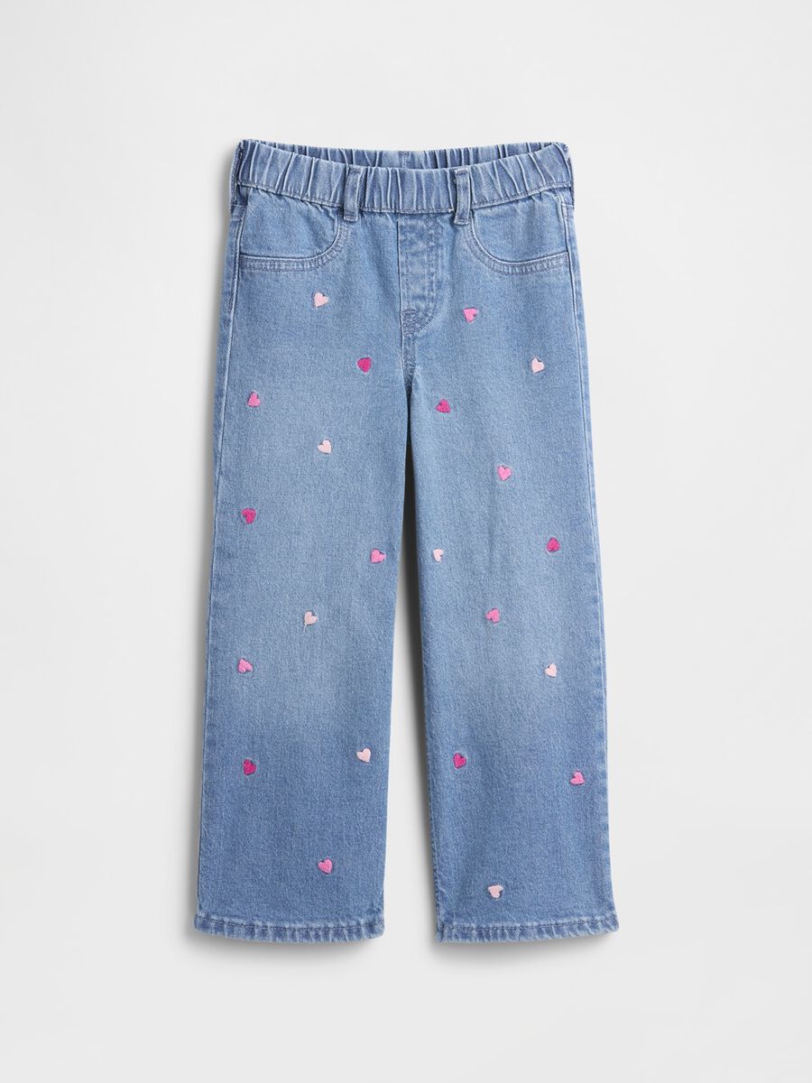 Pantaloni denim ricamati per bambina_0