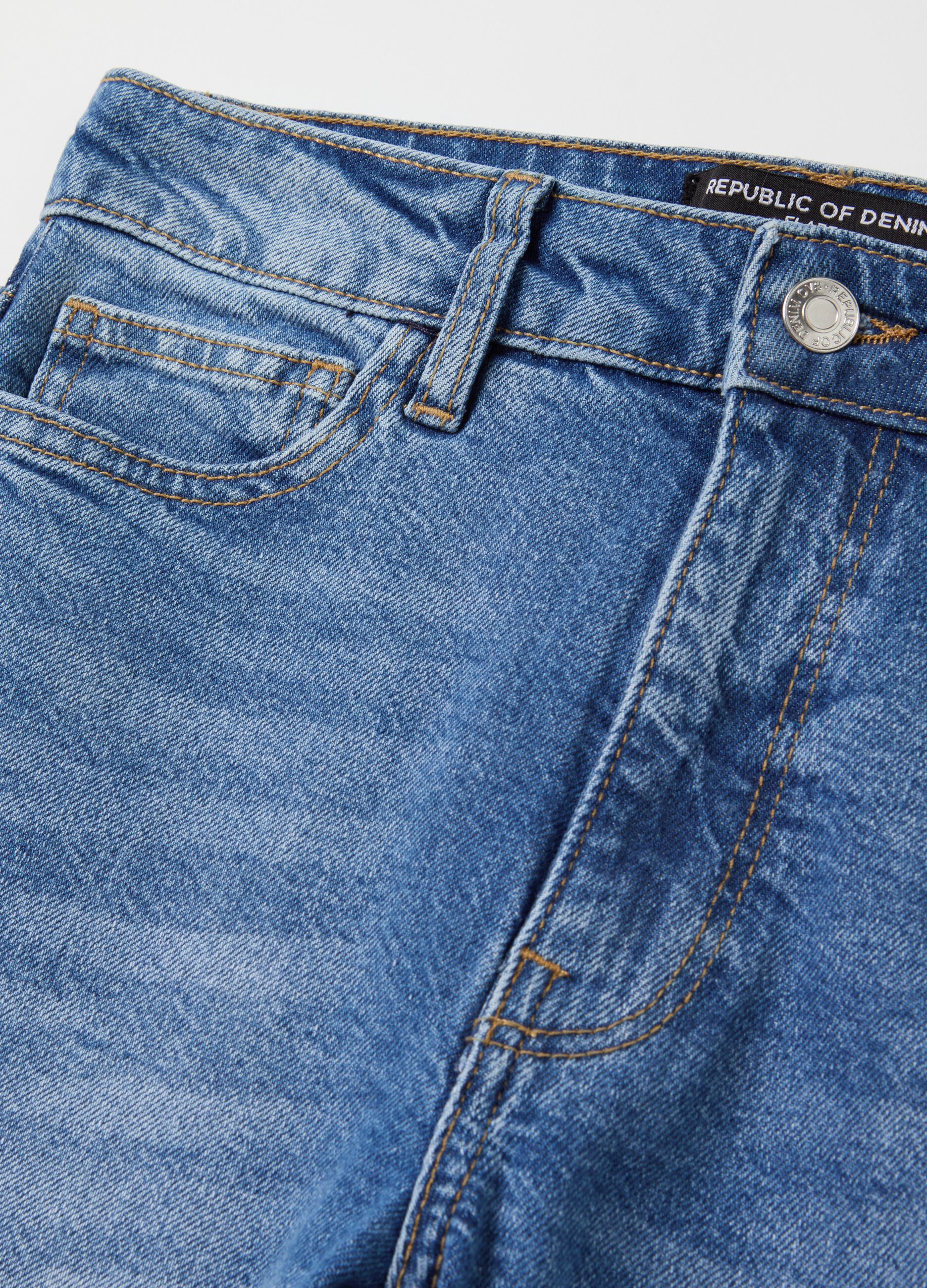 Cropped flare-fit jeans