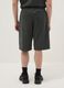 Black cotton blend regular fit shorts with Everlast logo_2