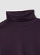 Purple pure cotton long-sleeve crew-neck top_5