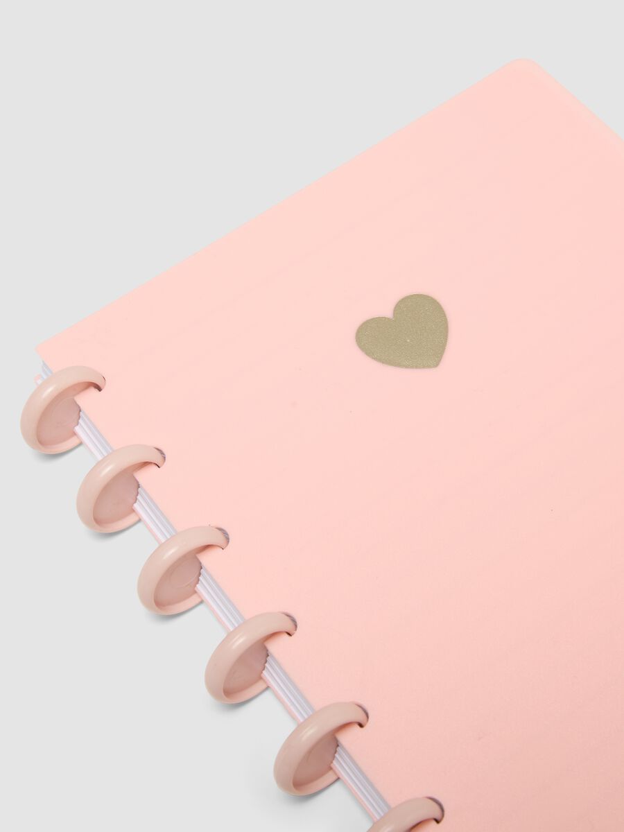 Pink notebook with lined pages in hardback with spiral_2