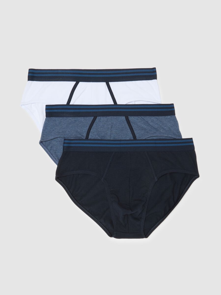 Set of multicolour regular fit elastic cotton briefs_0