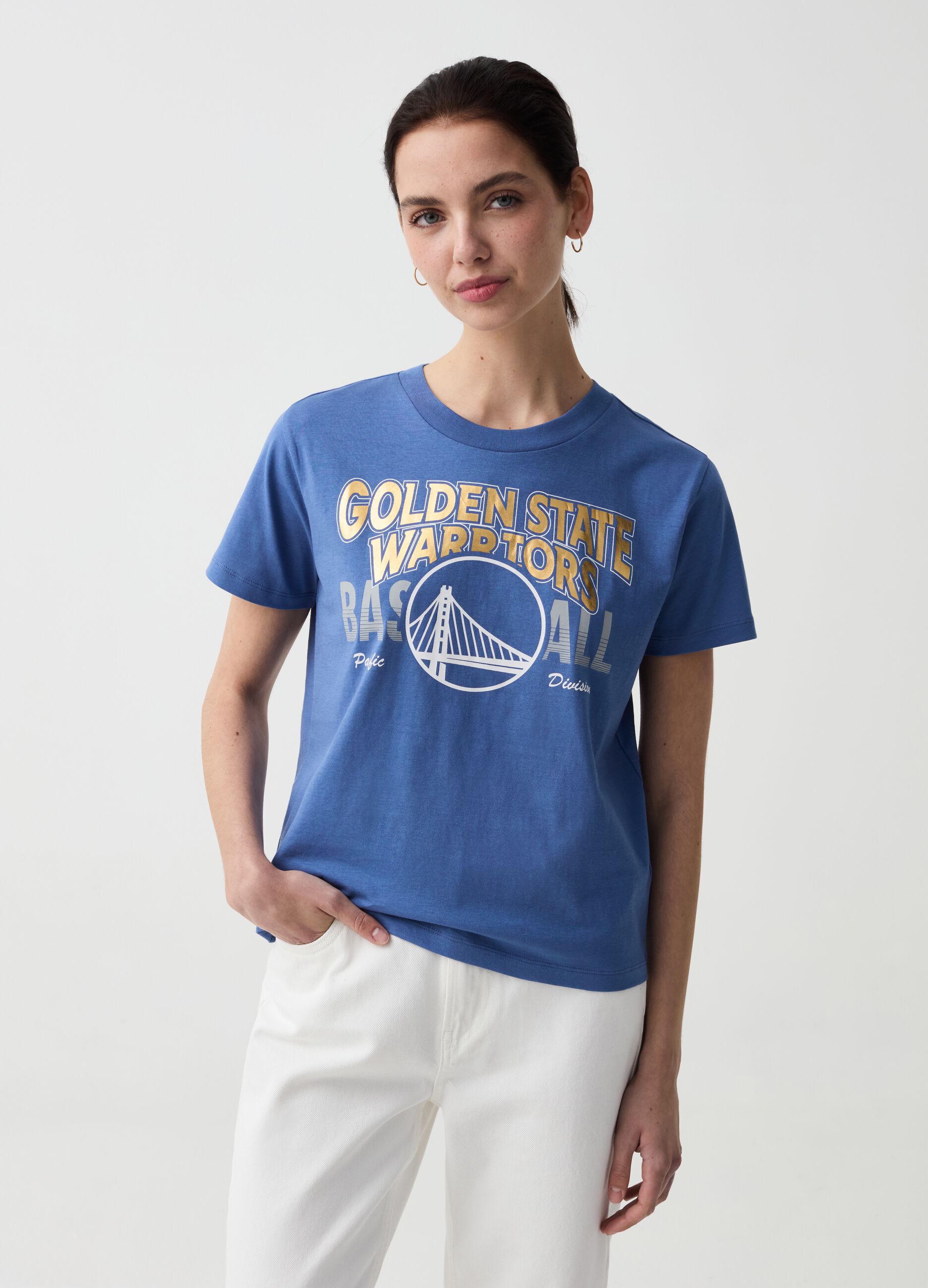 Ovs T-shirt con stampa NBA Golden State Warriors