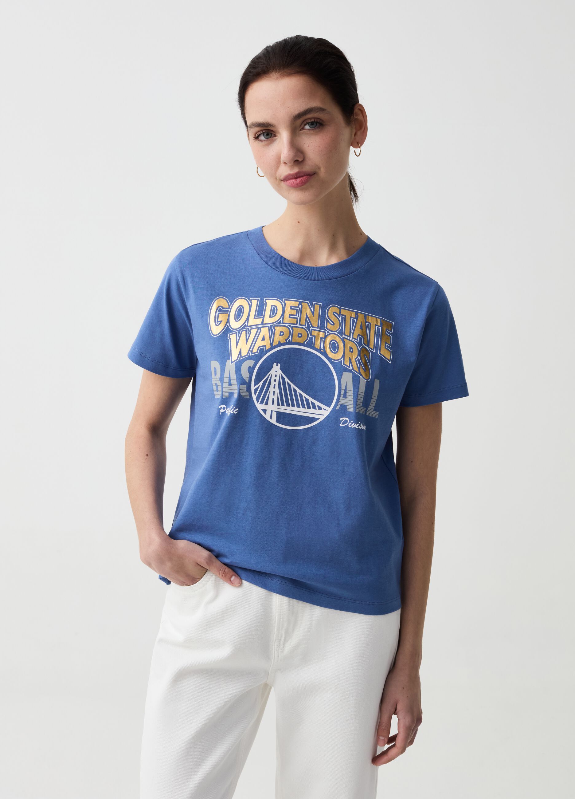 T-shirt con stampa NBA Golden State Warriors