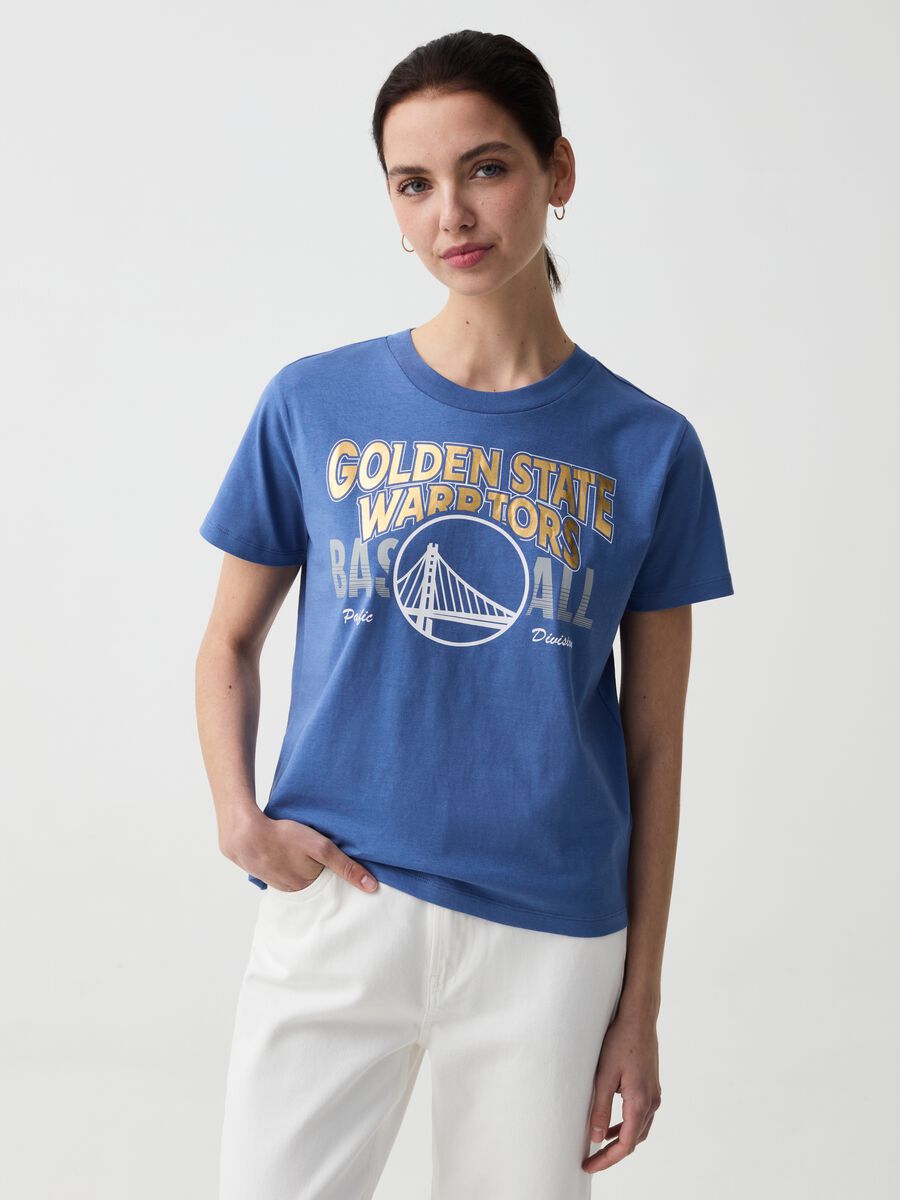 T-shirt con stampa NBA Golden State Warriors_0