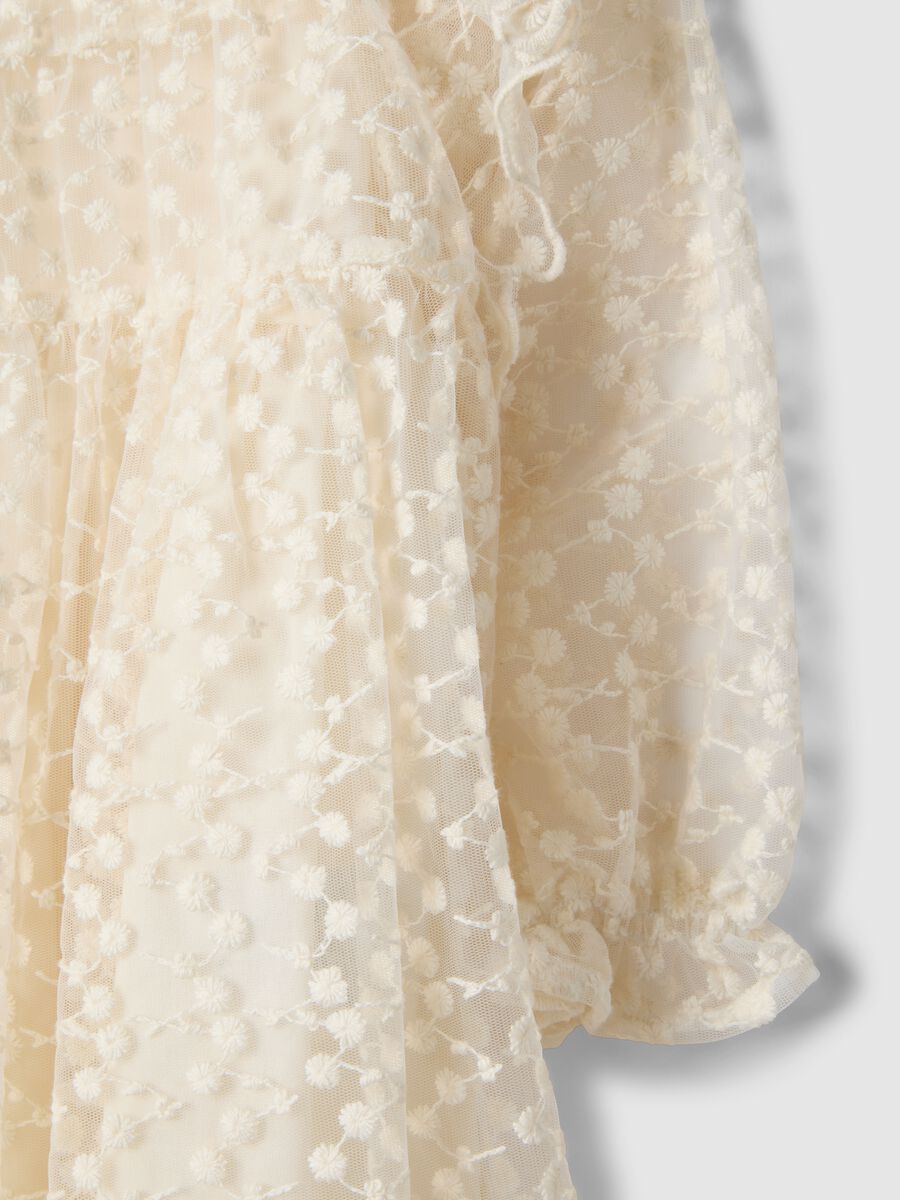 Abito lungo in misto cotone beige da bimba regular fit_2