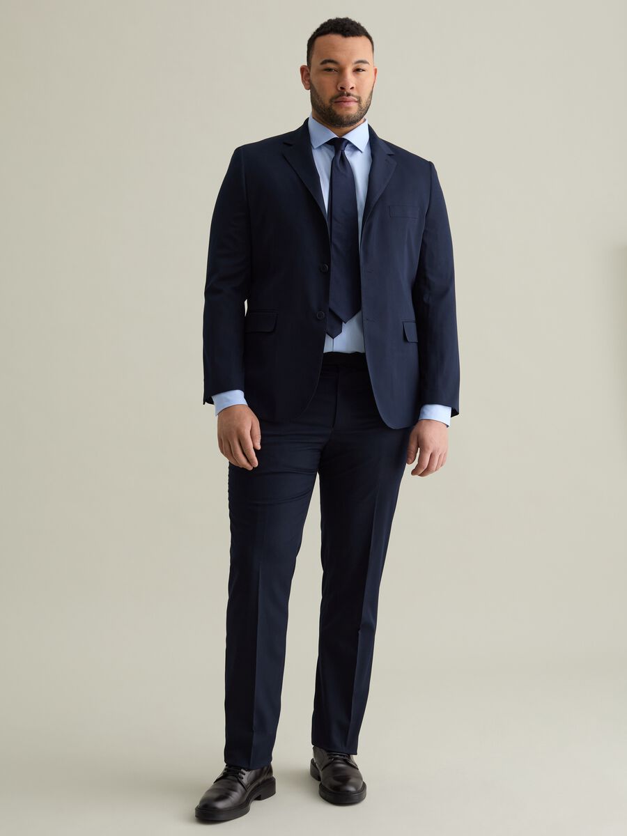 Regular-fit, solid colour smart trousers_0